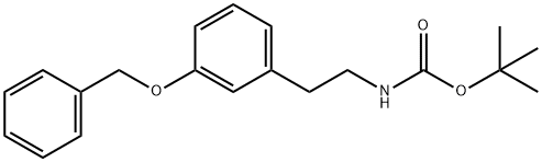 Carbamic acid, N-[2-[3-(phenylmethoxy)phenyl]ethyl]-, 1,1-dimethylethyl ester Struktur