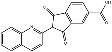 1H-Indene-5-carboxylic acid, 2,3-dihydro-1,3-dioxo-2-(2-quinolinyl)- Struktur