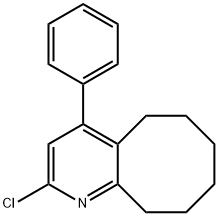 Cycloocta[b]pyridine, 2-chloro-5,6,7,8,9,10-hexahydro-4-phenyl- Struktur