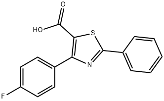 5-Thiazolecarboxylic acid, 4-(4-fluorophenyl)-2-phenyl- Struktur