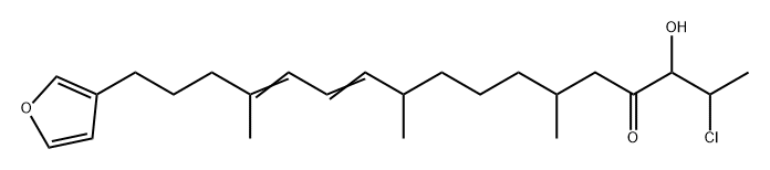 11,13-Heptadecadien-4-one, 2-chloro-17-(3-furanyl)-3-hydroxy-6,10,14-trimethyl- (9CI) Struktur