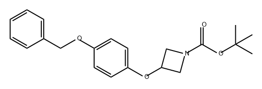 1-Azetidinecarboxylic acid, 3-[4-(phenylmethoxy)phenoxy]-, 1,1-dimethylethyl ester Struktur