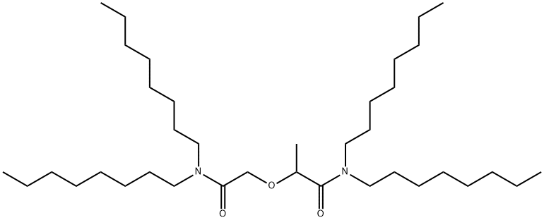 Propanamide, 2-[2-(dioctylamino)-2-oxoethoxy]-N,N-dioctyl- Struktur