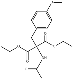 Propanedioic acid, 2-(acetylamino)-2-[(4-methoxy-2-methylphenyl)methyl]-, 1,3-diethyl ester