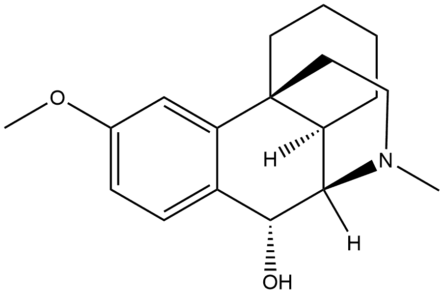 (9α,10α,13α,14α)-3-Methoxy-17-methyl-morphinan-10-ol Struktur