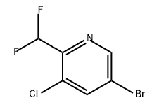 Pyridine, 5-bromo-3-chloro-2-(difluoromethyl)- Struktur