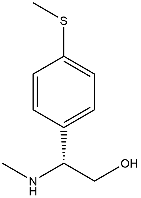 (R)-2-(methylamino)-2-(4-(methylthio)phenyl)ethan-1-ol Struktur