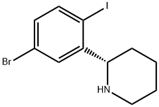 2-(5-bromo-2-iodophenyl)piperidine Struktur