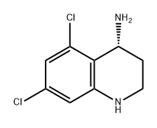 4-Quinolinamine, 5,7-dichloro-1,2,3,4-tetrahydro-, (4R)- Struktur