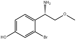 4-(1-amino-2-methoxyethyl)-3-bromophenol Struktur