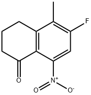 1(2H)-Naphthalenone, 6-fluoro-3,4-dihydro-5-methyl-8-nitro- Struktur