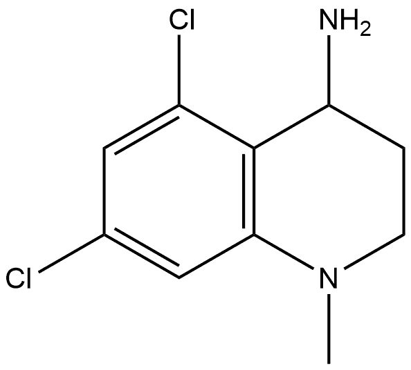 5,7-Dichloro-1-methyl-1,2,3,4-tetrahydroquinolin-4-amine Struktur