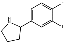 2-(4-fluoro-3-iodophenyl)pyrrolidine Struktur