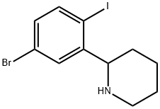 2-(5-bromo-2-iodophenyl)piperidine Struktur