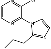 Pyrazine, 2-chloro-3-(2-propyl-1H-imidazol-1-yl)- Struktur