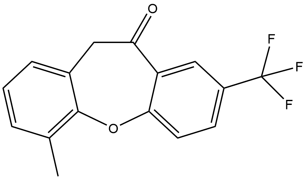 4-Methyl-8-(trifluoromethyl)dibenz[b,f]oxepin-10(11H)-one Struktur