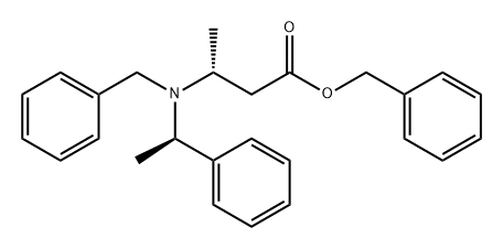 Butanoic acid, 3-[[(1R)-1-phenylethyl](phenylmethyl)amino]-, phenylmethyl ester, (3R)-