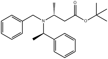 Butanoic acid, 3-[[(1R)-1-phenylethyl](phenylmethyl)amino]-, 1,1-dimethylethyl ester, (3R)-