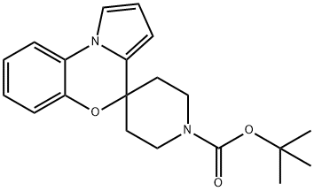 Spiro[piperidine-4,4'-[4H]pyrrolo[2,1-c][1,4]benzoxazine]-1-carboxylic acid, 1,1-dimethylethyl ester Struktur