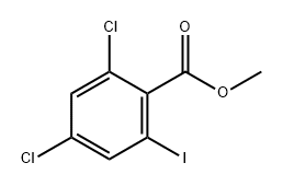 Benzoic acid, 2,4-dichloro-6-iodo-, methyl ester Struktur