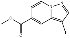 Pyrazolo[1,5-a]pyridine-5-carboxylic acid, 3-iodo-, methyl ester Struktur