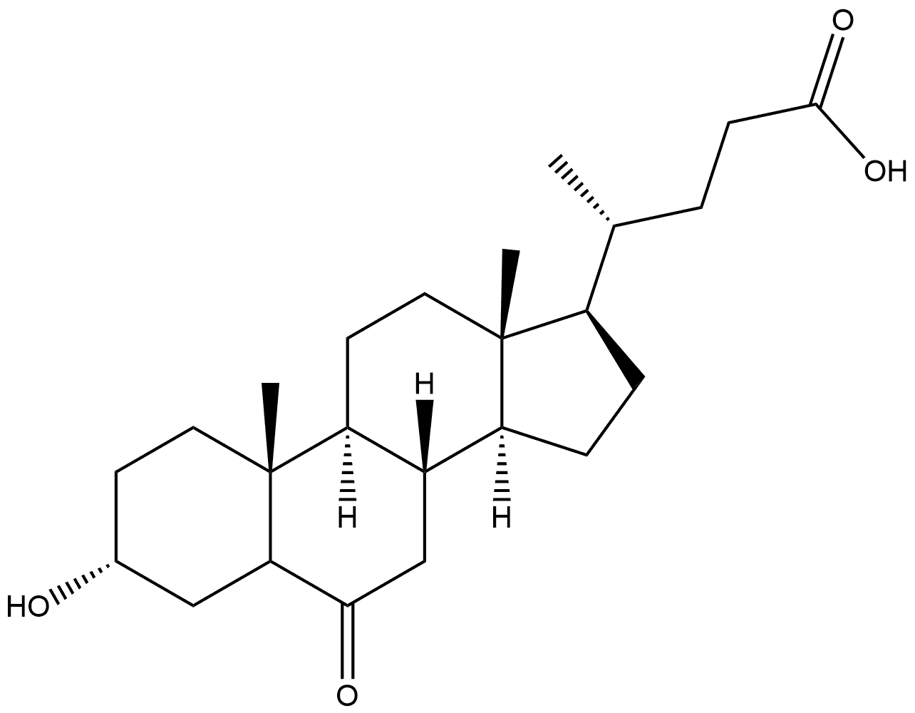 3α-hydroxy-6- ketocholanic acid Structure