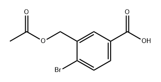 Benzoic acid, 3-[(acetyloxy)methyl]-4-bromo- Struktur