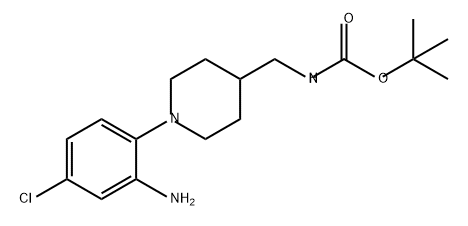 Carbamic acid, N-[[1-(2-amino-4-chlorophenyl)-4-piperidinyl]methyl]-, 1,1-dimethylethyl ester Struktur