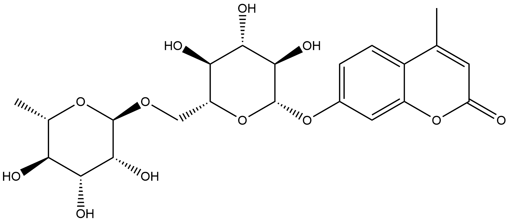 2H-1-Benzopyran-2-one, 7-[[6-O-(6-deoxy-α-L-mannopyranosyl)-β-D-glucopyranosyl]oxy]-4-methyl-