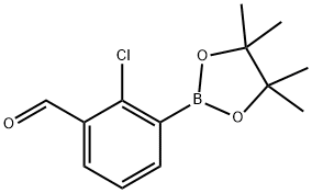 Benzaldehyde, 2-chloro-3-(4,4,5,5-tetramethyl-1,3,2-dioxaborolan-2-yl)- Struktur