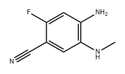 Benzonitrile, 4-amino-2-fluoro-5-(methylamino)- Struktur