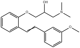 2-Propanol, 1-(dimethylamino)-3-[2-[2-(3-methoxyphenyl)ethenyl]phenoxy]- Struktur