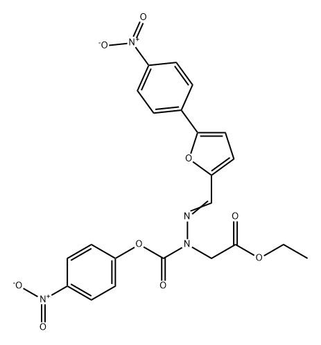 Hydrazinecarboxylic acid, 1-(2-ethoxy-2-oxoethyl)-2-[[5-(4-nitrophenyl)-2-furanyl]methylene]-, 4-nitrophenyl ester