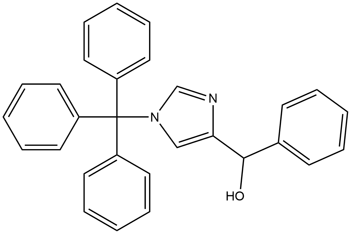 1H-Imidazole-4-methanol, α-phenyl-1-(triphenylmethyl)- Struktur