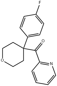 (4-(4-Fluorophenyl)tetrahydro-2H-pyran-4-yl)(pyridin-2-yl)methanone Struktur