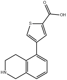 2-Thiophenecarboxylic acid, 4-(1,2,3,4-tetrahydro-5-isoquinolinyl)- Struktur