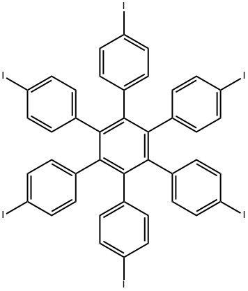 1,1':2',1''-Terphenyl, 4,4''-diiodo-3',4',5',6'-tetrakis(4-iodophenyl)- Struktur