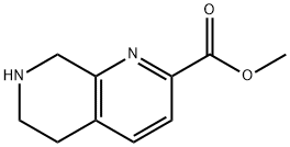 1,7-Naphthyridine-2-carboxylic acid, 5,6,7,8-tetrahydro-, methyl ester Struktur