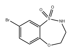 2H-5,1,2-Benzoxathiazepine, 8-bromo-3,4-dihydro-, 1,1-dioxide Struktur