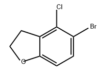 Benzofuran, 5-bromo-4-chloro-2,3-dihydro- Struktur