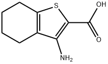 Benzo[b]thiophene-2-carboxylic acid, 3-amino-4,5,6,7-tetrahydro- Structure