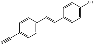 Benzonitrile, 4-[(1E)-2-(4-hydroxyphenyl)ethenyl]- Struktur