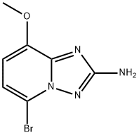 5-bromo-8-methoxy-[1,2,4]triazolo[1,5-a]pyridin-2-amine Struktur