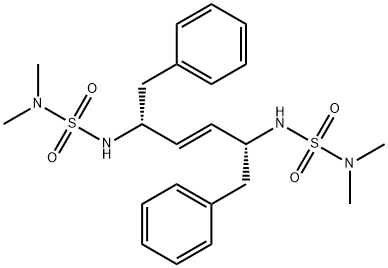 Sulfamide, N,N''-[(1R,2E,4R)-1,4-bis(phenylmethyl)-2-butene-1,4-diyl]bis[N',N'-dimethyl- Struktur