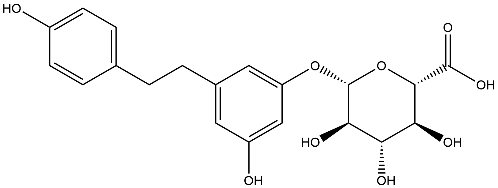 Dihydroresveratrol-3-O-β-D-glucuronide Struktur