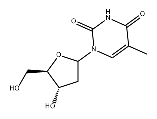 2,4(1H,3H)-Pyrimidinedione, 1-(2-deoxy-D-erythro-pentofuranosyl)-5-methyl- Struktur