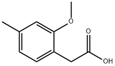 Benzeneacetic acid, 2-methoxy-4-methyl- Struktur