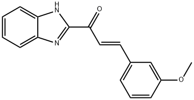 2-Propen-1-one, 1-(1H-benzimidazol-2-yl)-3-(3-methoxyphenyl)-, (2E)- Struktur