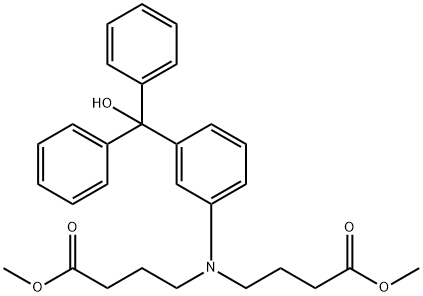 Dimethyl 4,4'-((3-(hydroxydiphenylmethyl)phenyl)azanediyl)dibutanoate Struktur