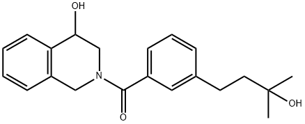 Methanone, (3,4-dihydro-4-hydroxy-2(1H)-isoquinolinyl)[3-(3-hydroxy-3-methylbutyl)phenyl]- Struktur